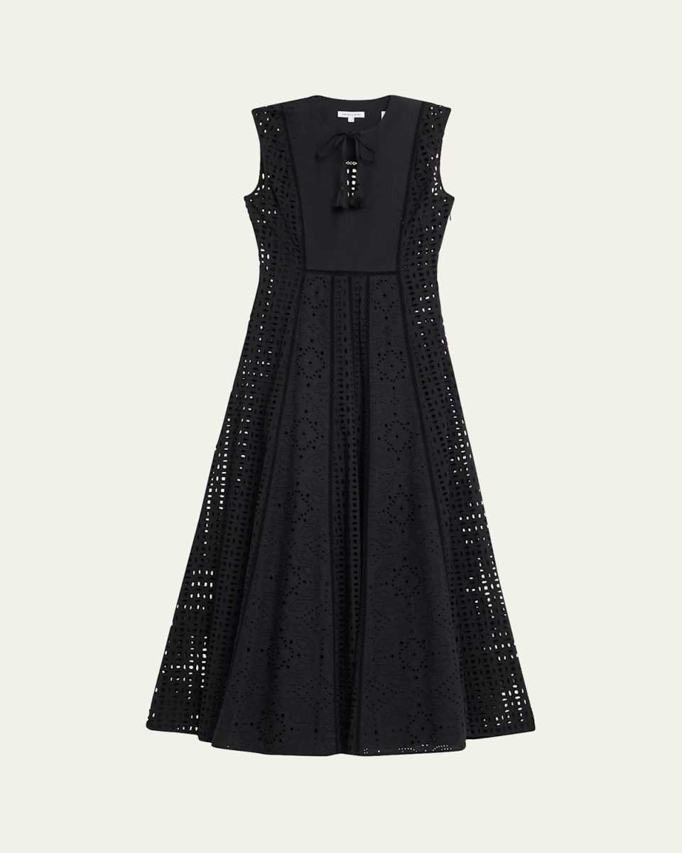 Alina Sleeveless Eyelet Maxi Dress